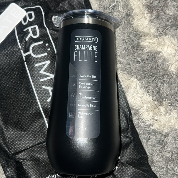 NEW! Brumate Champagne Flute - 12oz Black - Picture 2 of 4